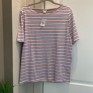 NEW JCrew tee / 2XL / pink & blue